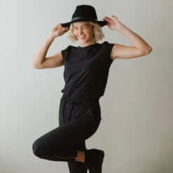 Black Jumpsuit -Clothing Promotional Store CLASSIC JUMPSUIT BLACK 2