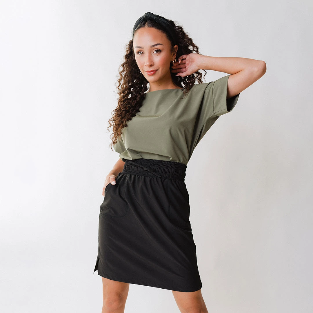 Boss Crop Tee, Sage 5 Boss Crop Tee, Sage - Image 3