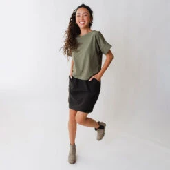 Boss Crop Tee, Sage 14 Boss Crop Tee, Sage -Clothing Promotional Store DSC00473final