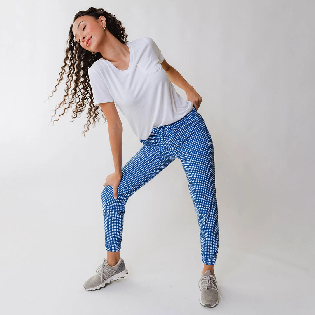 Blue Gingham Jetsetters 4 Blue Gingham Jetsetters - Image 2