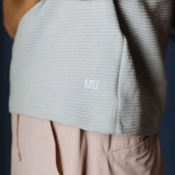 Atlas Ribbed Blouse, Grey -Clothing Promotional Store DSC07330final