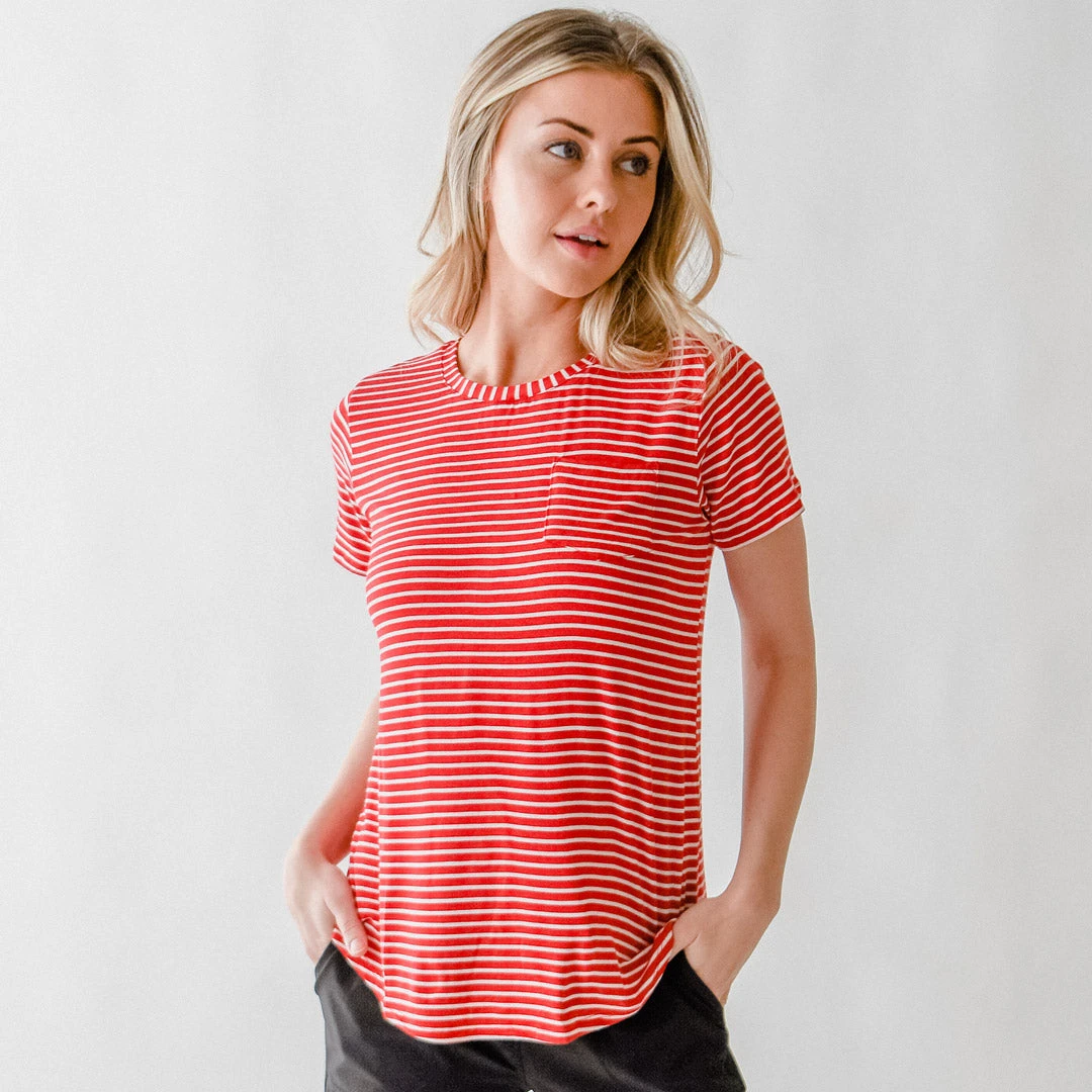 Basic Tee, Red White 3 Basic Tee, Red White