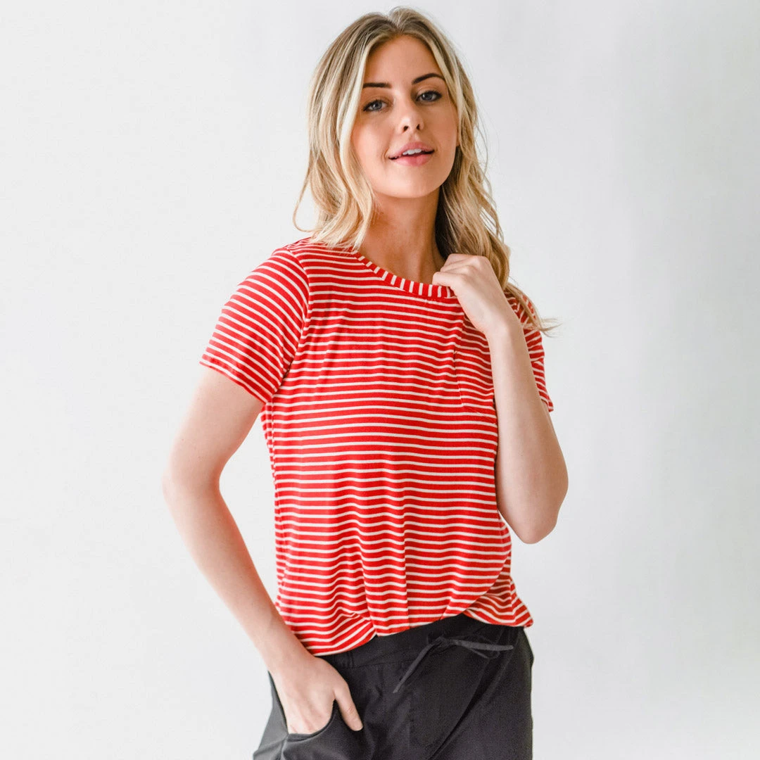 Basic Tee, Red White 4 Basic Tee, Red White - Image 2