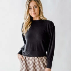 The Coco Long Sleeve, Bamboo Black 20 The Coco Long Sleeve, Bamboo Black -Clothing Promotional Store DSC 0203 copy web