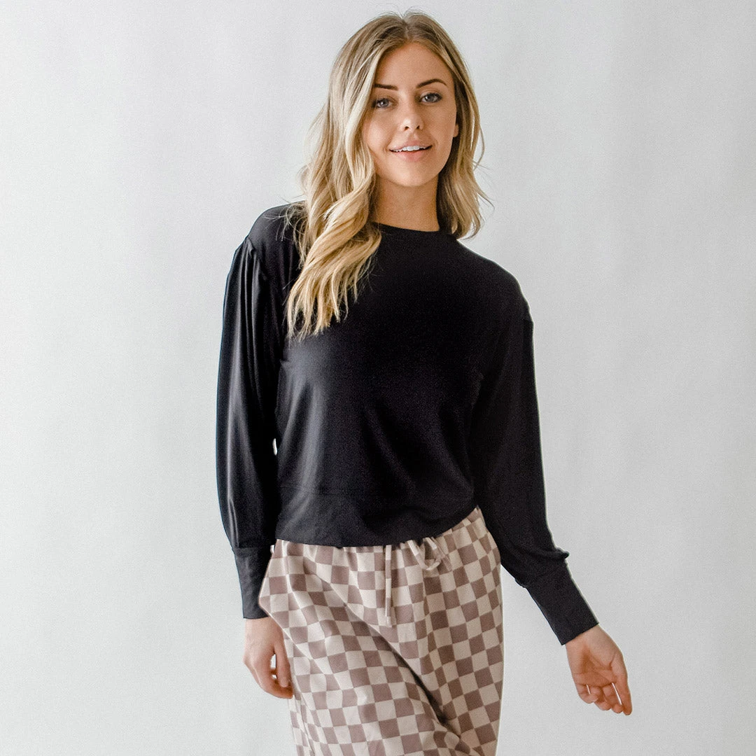 The Coco Long Sleeve, Bamboo Black 10 The Coco Long Sleeve, Bamboo Black - Image 8