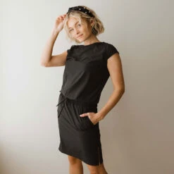 Black Going Places Dress 9 Black Going Places Dress -Clothing Promotional Store GOING PLACES DRESS BLACK 4