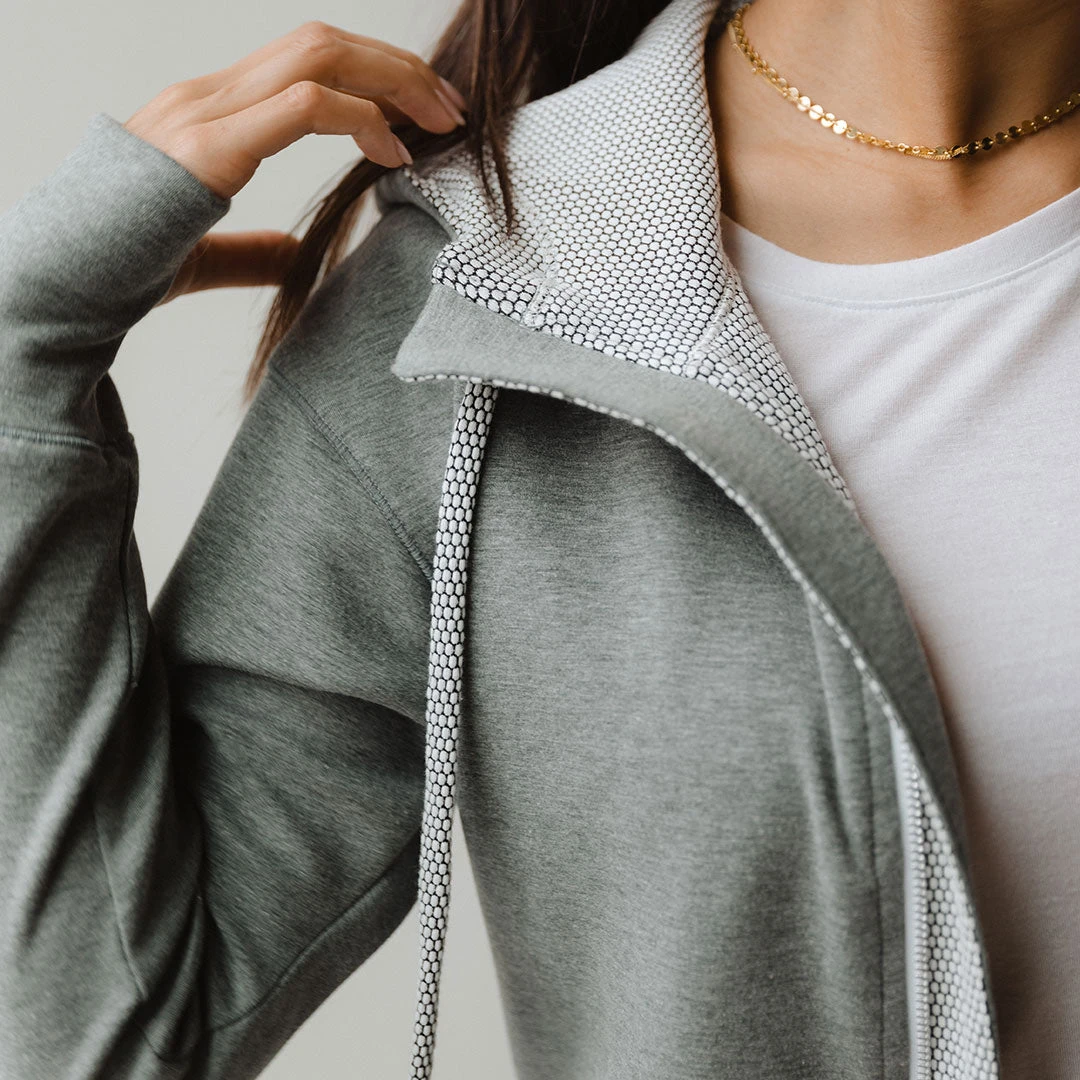 Alta Zip Up Hoodie, Heather Grey 12 Alta Zip Up Hoodie, Heather Grey - Image 10