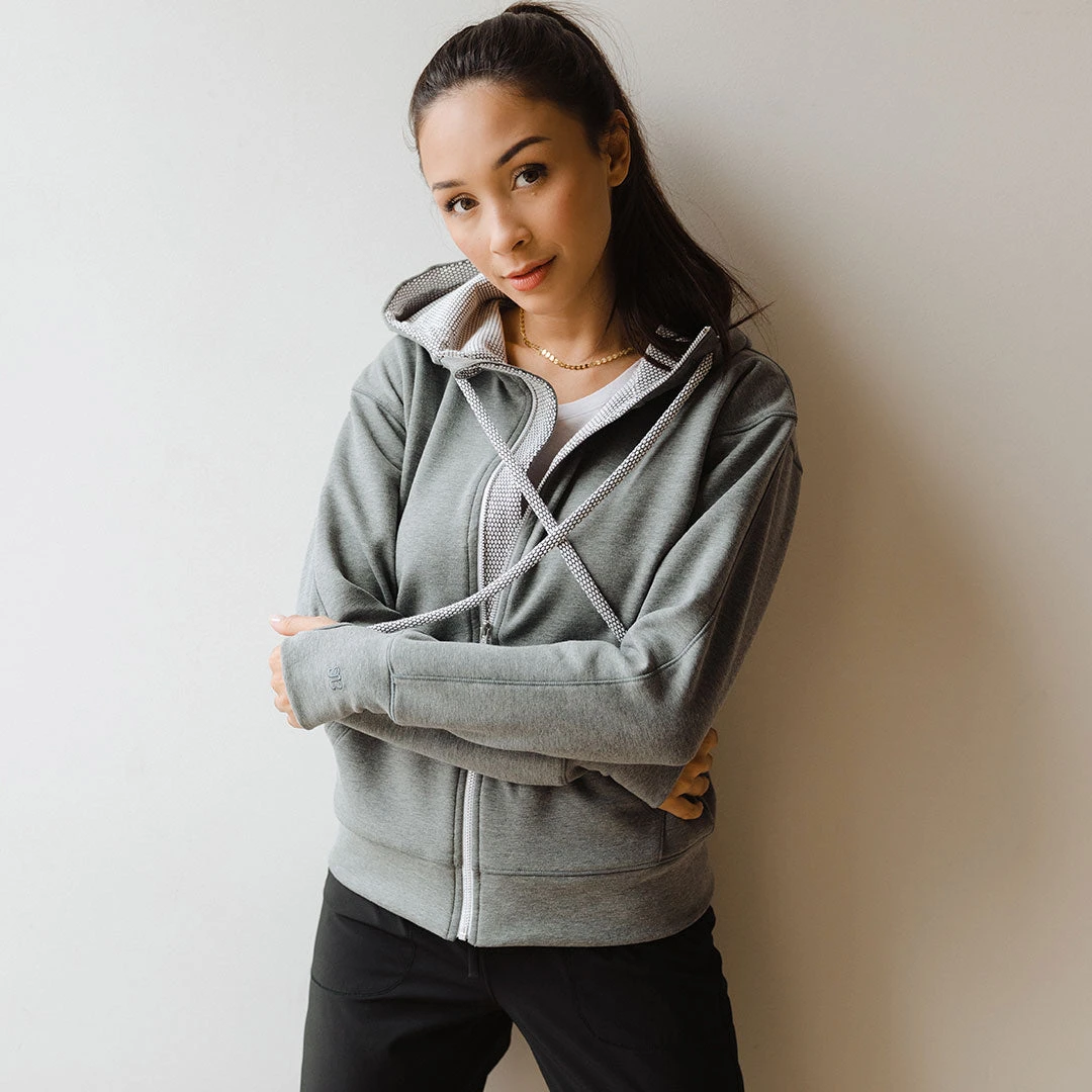 Alta Zip Up Hoodie, Heather Grey 10 Alta Zip Up Hoodie, Heather Grey - Image 8