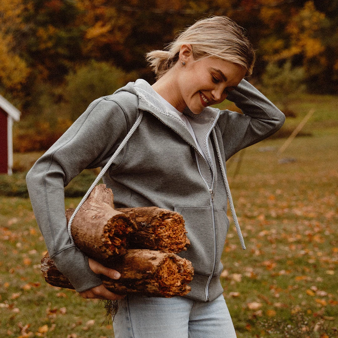 Alta Zip Up Hoodie, Heather Grey 6 Alta Zip Up Hoodie, Heather Grey - Image 4