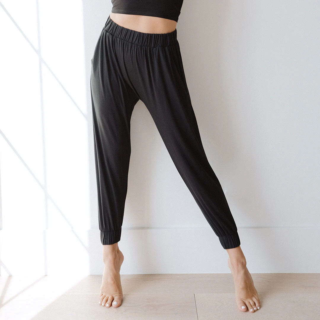 Serenity Harem Joggers, Black 4 Serenity Harem Joggers, Black - Image 2