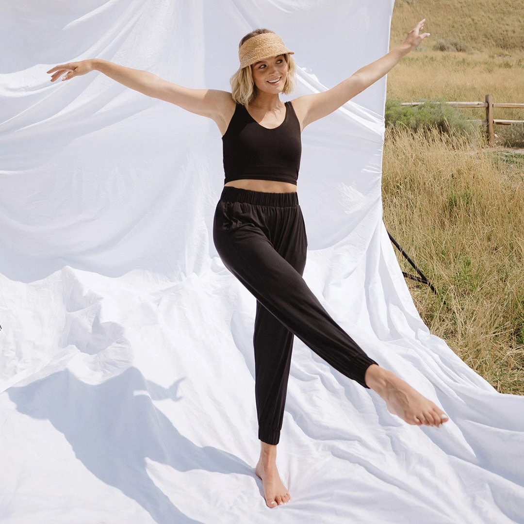 Serenity Harem Joggers, Black 8 Serenity Harem Joggers, Black - Image 6