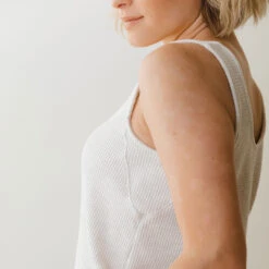 Waffle Tank, Oatmeal -Clothing Promotional Store HELLO COZY TANK OATMEAL 7