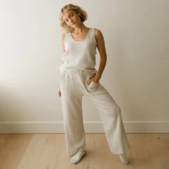 Waffle Tank, Oatmeal -Clothing Promotional Store HELLO COZY TANK OATMEAL 8