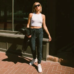 Navy Pinstripe Jetsetters -Clothing Promotional Store I2A8053final