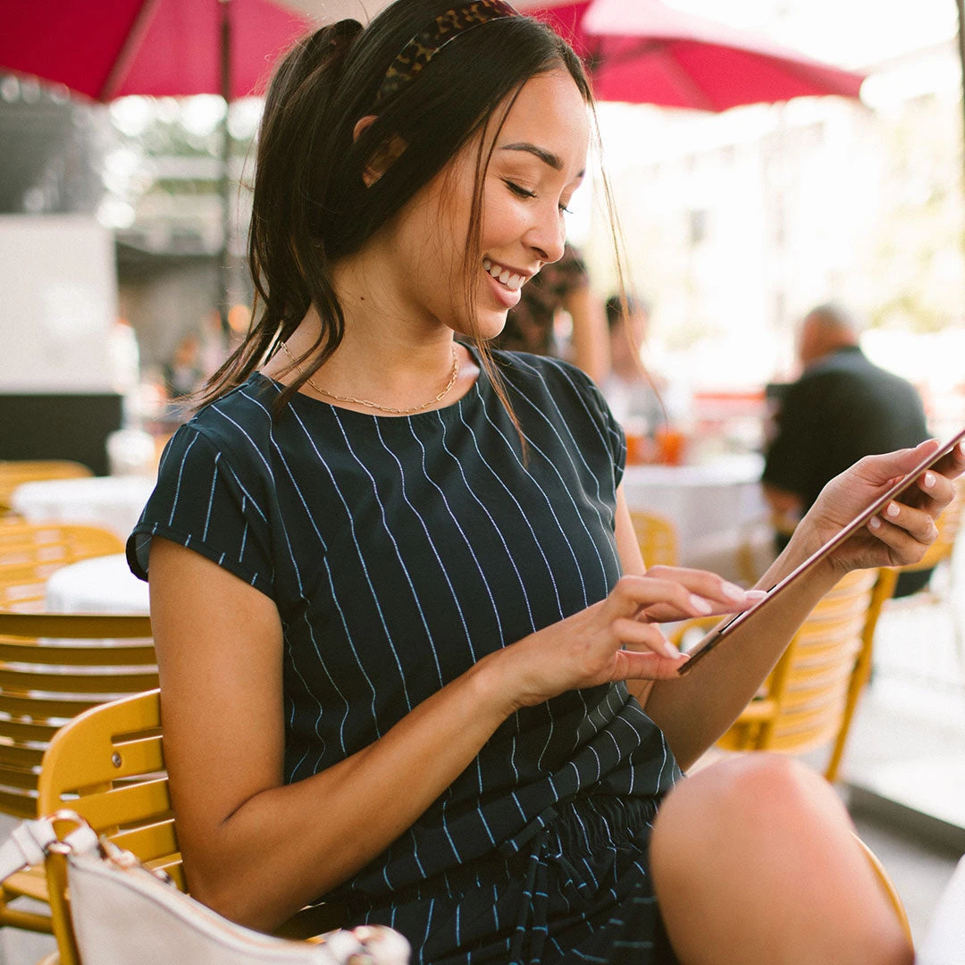 Navy Pinstripe Going Places Dress 7 Navy Pinstripe Going Places Dress - Image 5