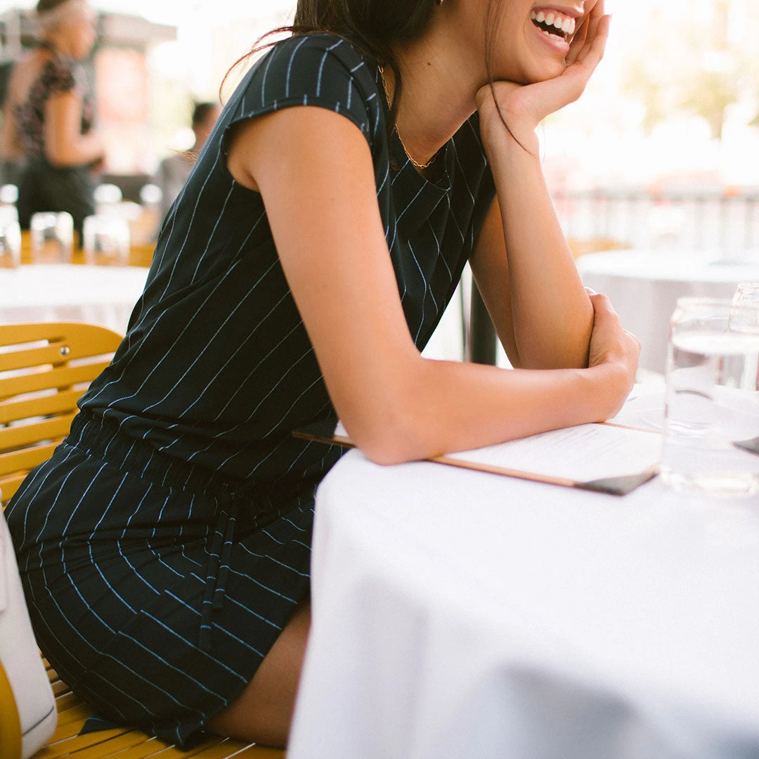 Navy Pinstripe Going Places Dress 6 Navy Pinstripe Going Places Dress - Image 4