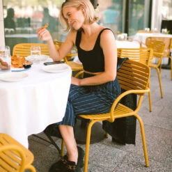 Audrey Wide Leg Pants, Navy Pinstripe 19 Audrey Wide Leg Pants, Navy Pinstripe -Clothing Promotional Store I2A8624final