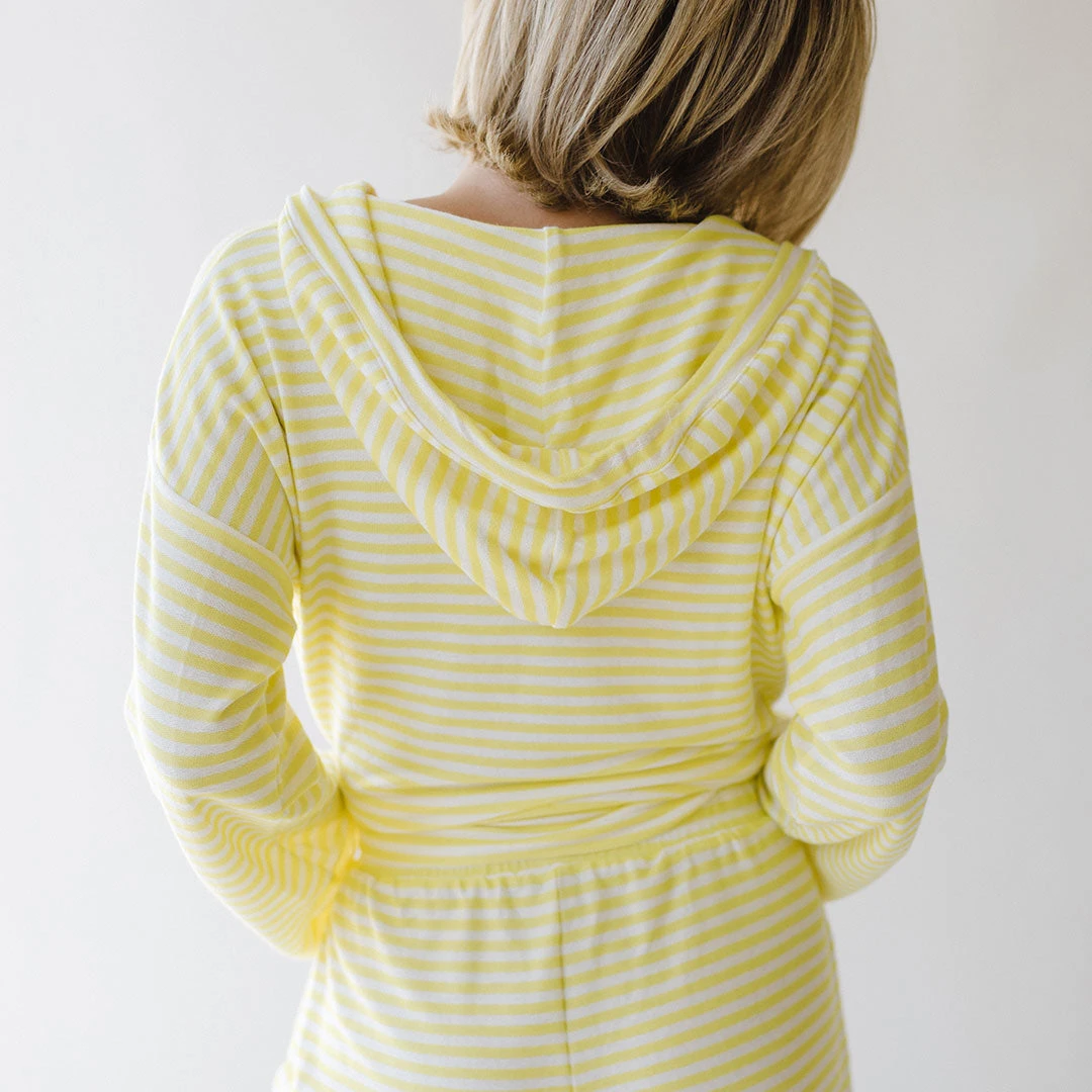 Sailor Stripe Hoodie, Yellow Stripe 7 Sailor Stripe Hoodie, Yellow Stripe - Image 5