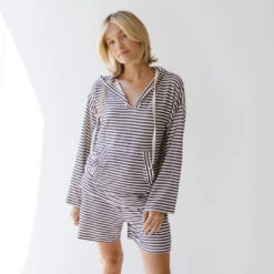 Sailor Stripe Hoodie, Navy Stripe 14 Sailor Stripe Hoodie, Navy Stripe -Clothing Promotional Store I2A9318final