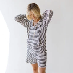 Sailor Stripe Shorts, Navy Stripe -Clothing Promotional Store I2A9322final 7d472332 afec 44dc bce1 eeebcaf139b5