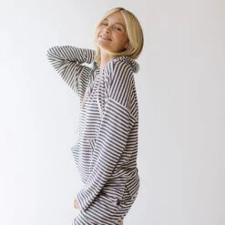 Sailor Stripe Hoodie, Navy Stripe 16 Sailor Stripe Hoodie, Navy Stripe -Clothing Promotional Store I2A9331final