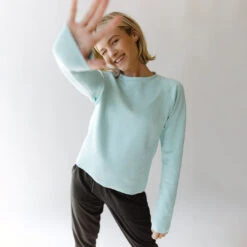 Robins Egg Neo Crop Sweatshirt 14 Robins Egg Neo Crop Sweatshirt -Clothing Promotional Store I2A9444final