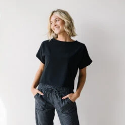 Boss Crop Tee, Black