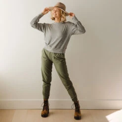 The Coco Long Sleeve, Heather Grey -Clothing Promotional Store I2A9908final