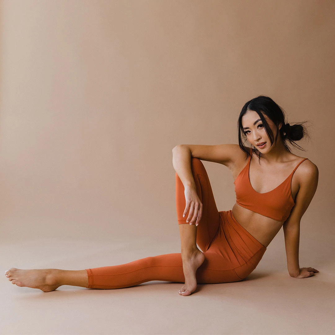 Intention Flow 3/4 Leggings, Rust 9 Intention Flow 3/4 Leggings, Rust - Image 7