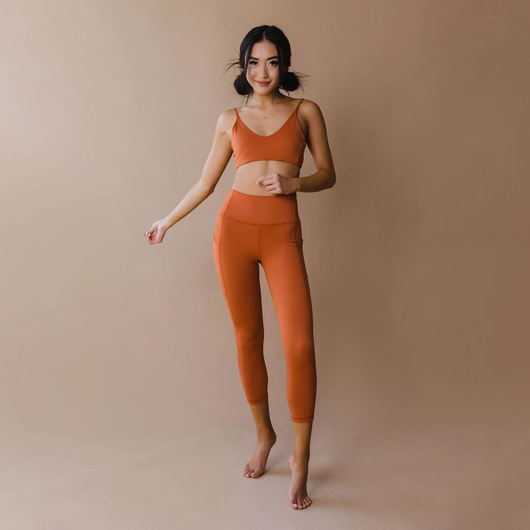 Intention Flow 3/4 Leggings, Rust 6 Intention Flow 3/4 Leggings, Rust - Image 4