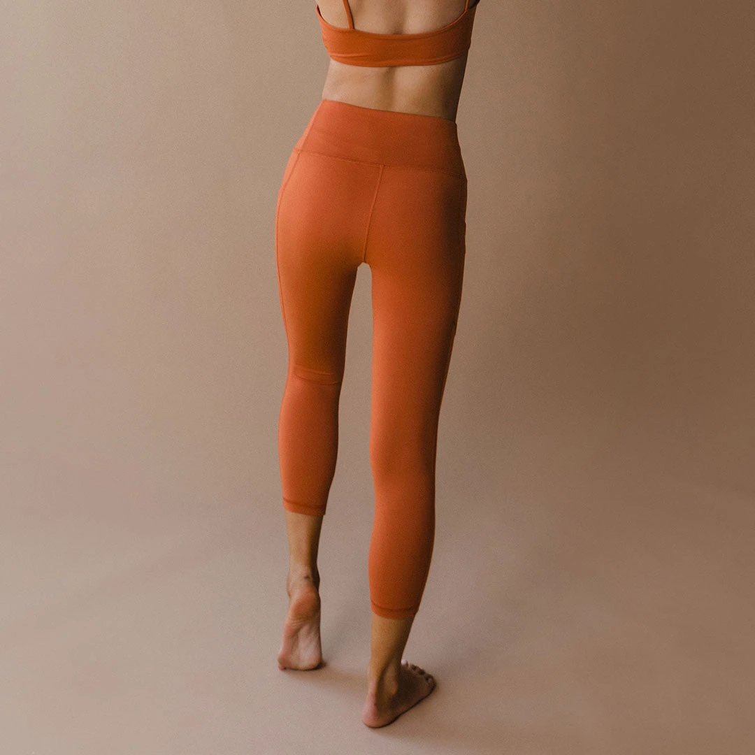 Intention Flow 3/4 Leggings, Rust 7 Intention Flow 3/4 Leggings, Rust - Image 5