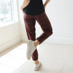 Maroon Windowpane Jetsetters -Clothing Promotional Store JETSETTERS MAROON WINDOWPANE 8 1