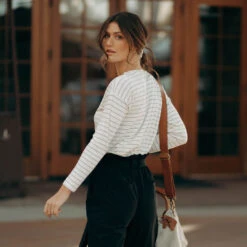 Long Sleeve Tee, Grey Venice Stripe -Clothing Promotional Store LONG SLEEVE GREY VENICE STRIPE 1