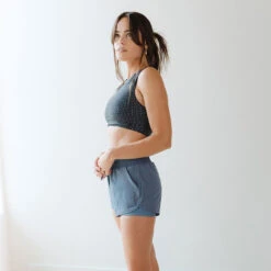 Light Chambray Lunge Shorts -Clothing Promotional Store LUNGE SHORTS LIGHT BLUE CHAMBRAY 11