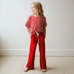 Mini Candy Cane Red Pajama Set -Clothing Promotional Store MINI RED STRIPE SET 11 1