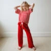 Mini Candy Cane Red Pajama Set 1 Mini Candy Cane Red Pajama Set -Clothing Promotional Store MINI RED STRIPE SET 12 1