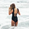 The Maria, Black Mesh One-Piece Swimsuit 1 The Maria, Black Mesh One-Piece Swimsuit -Clothing Promotional Store Maria 1