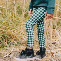 Mini Agnes Gingham Leggings -Clothing Promotional Store Mini AgnesGingham 02 side web