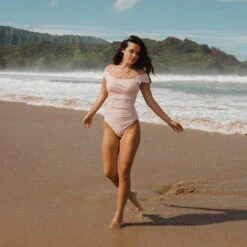 The Pink Checkers Off Shoulder One-Piece 23 The Pink Checkers Off Shoulder One-Piece -Clothing Promotional Store OFF SHOULDER PINK GRID WEB 3