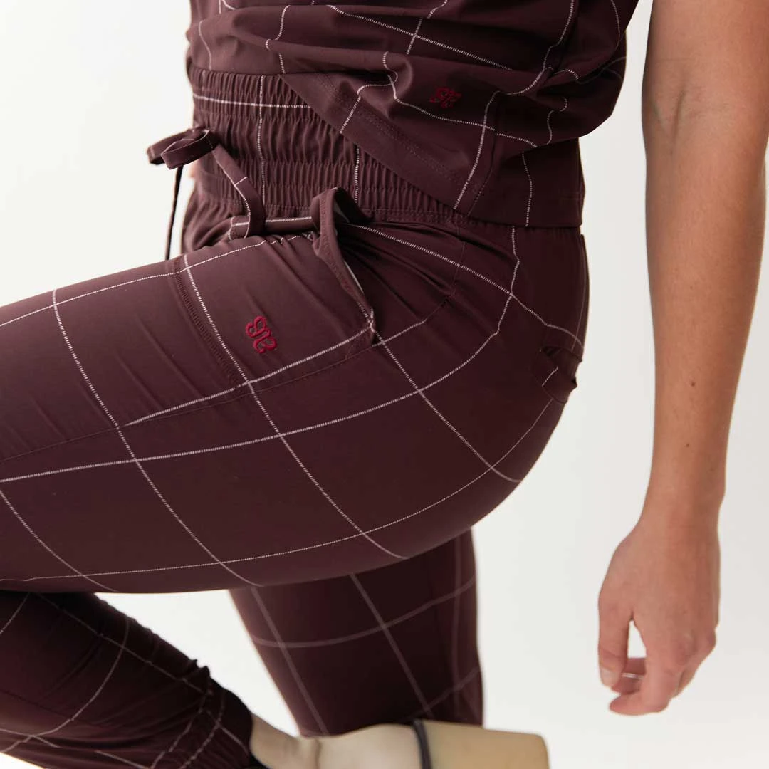 Destination Joggers, Maroon Windowpane 6 Destination Joggers, Maroon Windowpane - Image 4