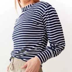 The Coco Long Sleeve, Navy Ivory -Clothing Promotional Store Pro Capture One 0196final