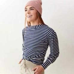The Coco Long Sleeve, Navy Ivory -Clothing Promotional Store Pro Capture One 0207final