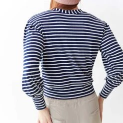 The Coco Long Sleeve, Navy Ivory -Clothing Promotional Store Pro Capture One 0225final