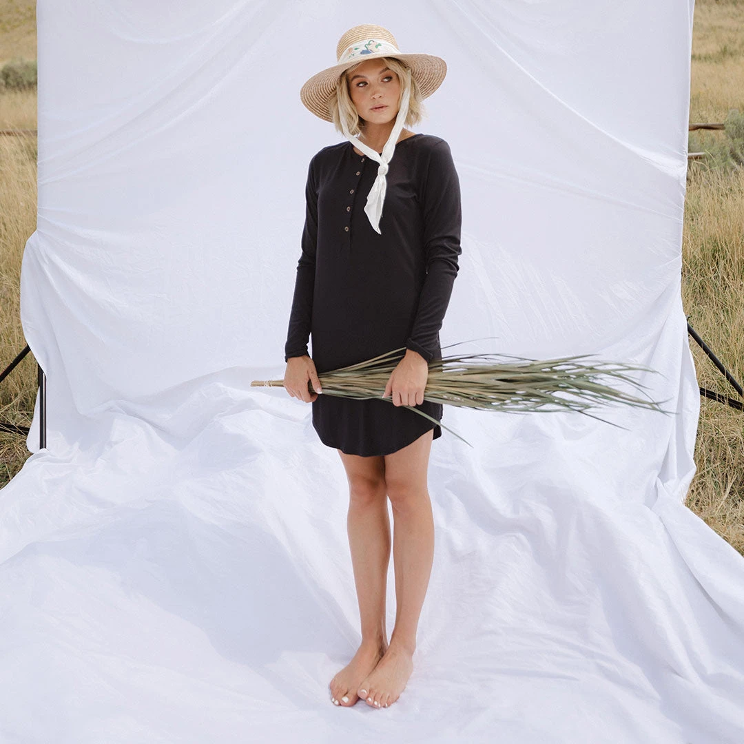 Serenity PJ Dress, Black 8 Serenity PJ Dress, Black - Image 6