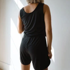 Serenity Tank Romper, Black 13 Serenity Tank Romper, Black -Clothing Promotional Store SERENITY TANK ROMPER BLACK 5