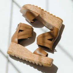 Sorel Cameron Flatform Ankle Strap, Velvet Tan -Clothing Promotional Store SOREL CAMERON FLATFORM ANKLE STRAP VELVET TAN 3