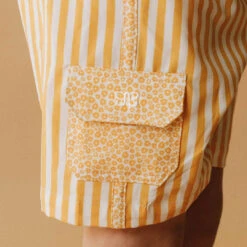 Cabana Jr. Swim Trunks -Clothing Promotional Store SunnyStripe CabanaJr SwimTrunks Detail 1