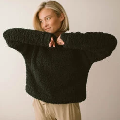 Teddy Pullover, Black -Clothing Promotional Store TEDDY PULLOVER BLACK 3