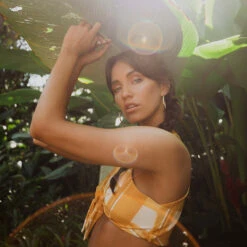 Butterscotch Plaid Top Knot -Clothing Promotional Store TopKnot Web2