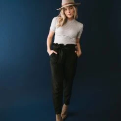 Bow Belt Capri -Clothing Promotional Store black bow belt capris2